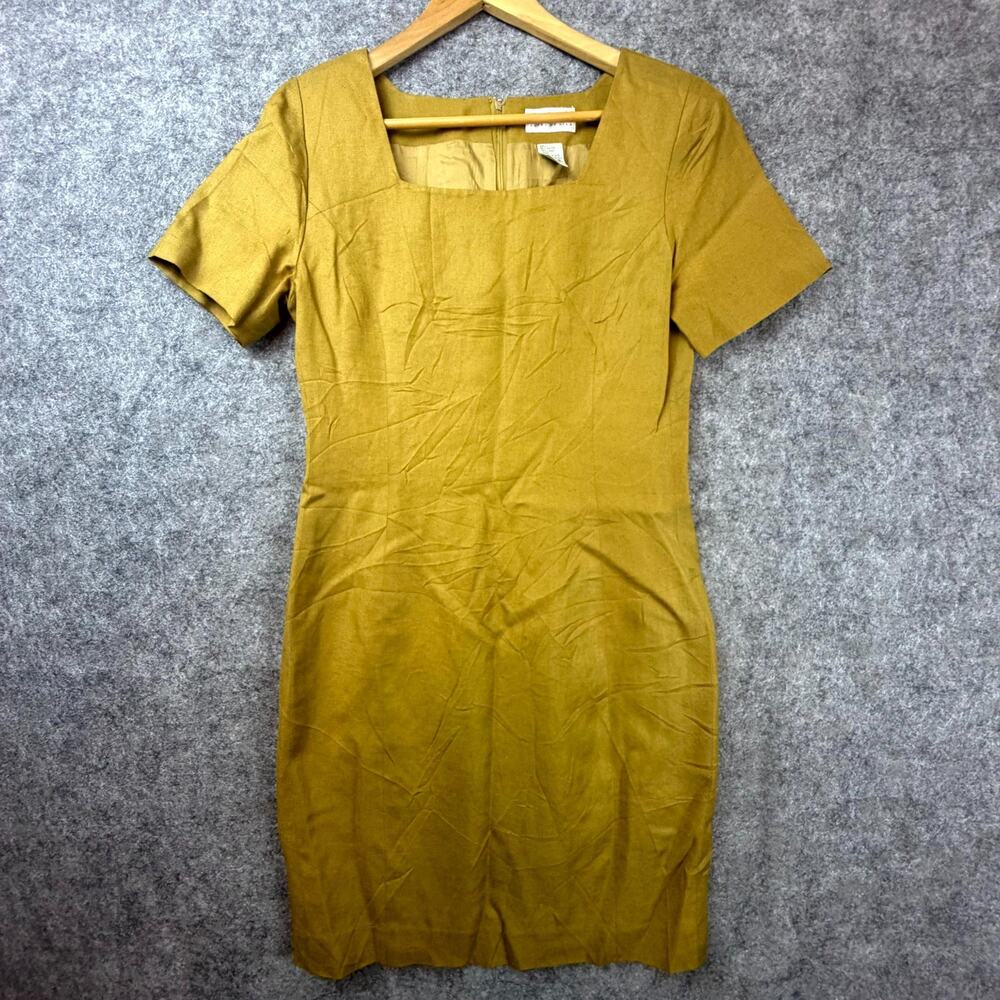Vintage Collection Point of View Dress Womens 8 Mustard Mod Chic Scandi‎ Minimal
